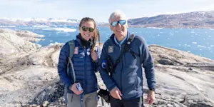 Nat Hab guests, Sermilik Fjord, Greenland.