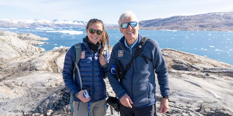 Nat Hab guests, Sermilik Fjord, Greenland.