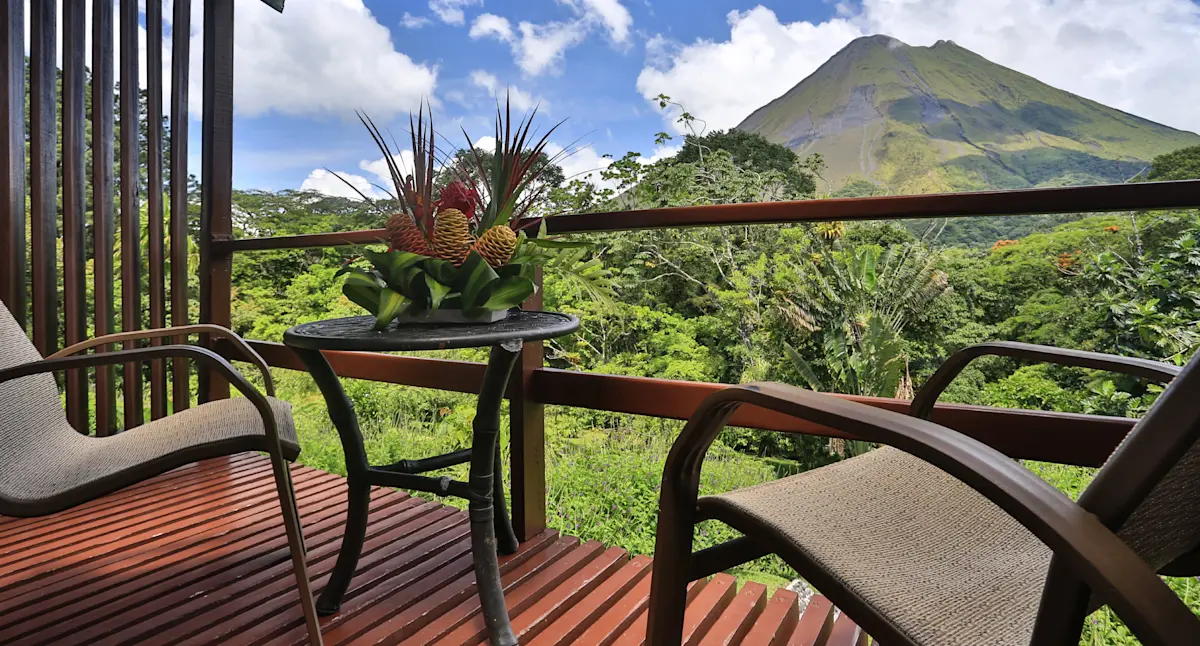 View of Arenal from deck