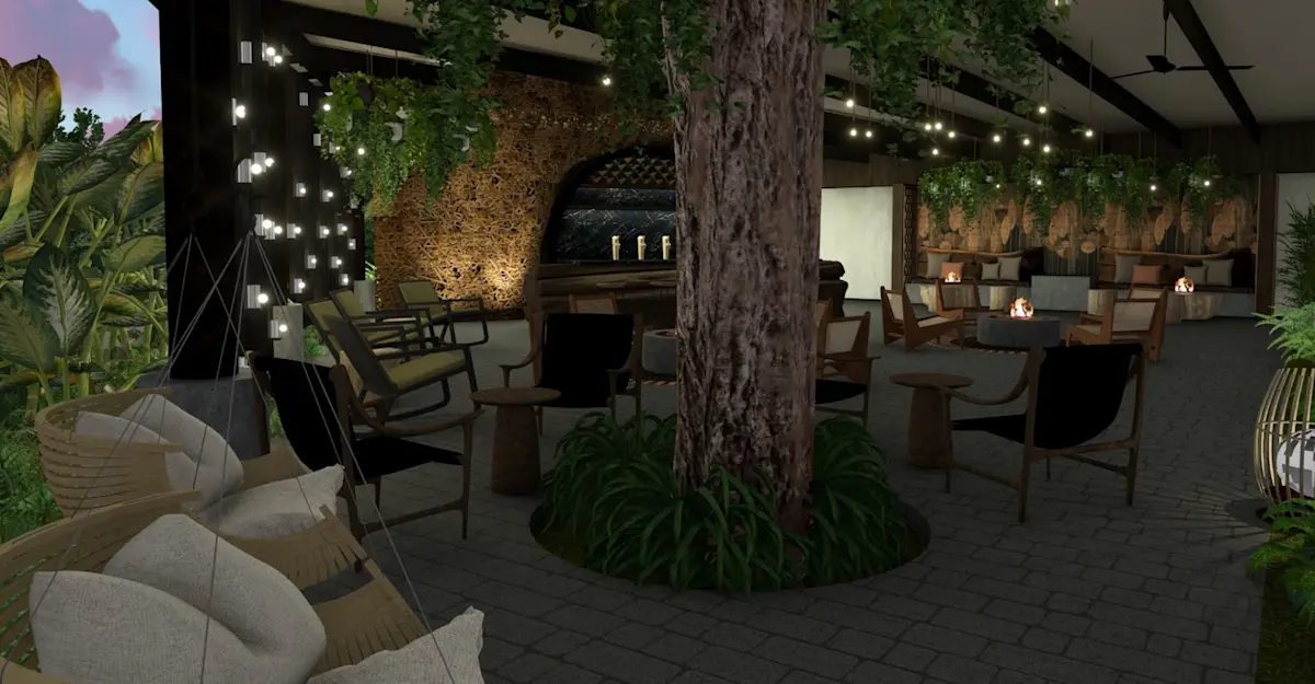 Lush Lounge Area