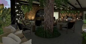 Lush Lounge Area
