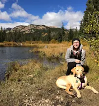 Hiking with my beloved dog, Hazel in Colorado. 