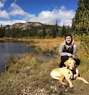 Hiking with my beloved dog, Hazel in Colorado. 