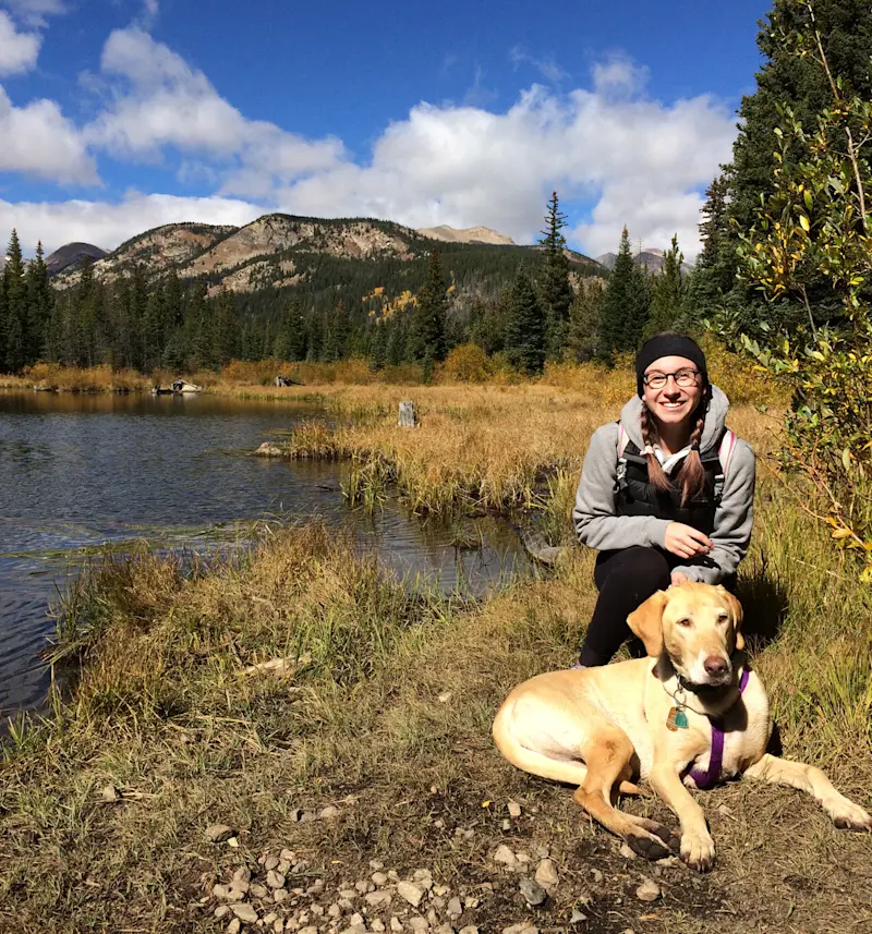 Hiking with my beloved dog, Hazel in Colorado. 