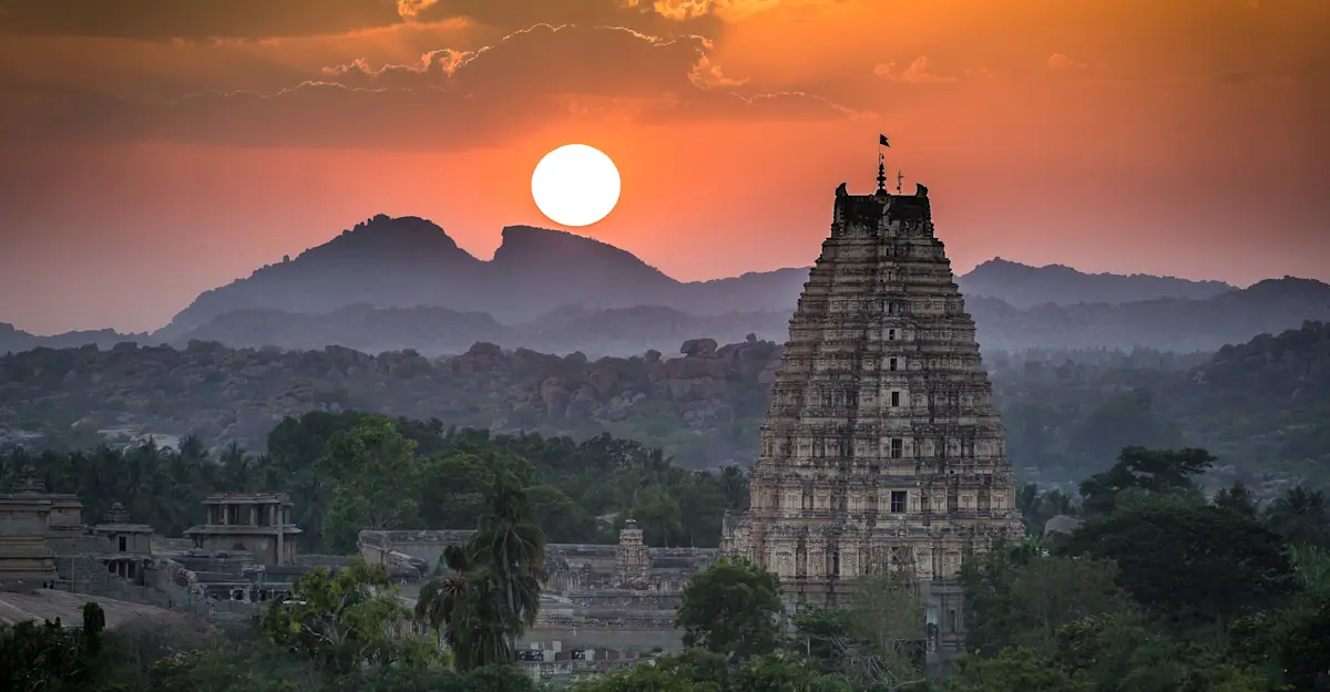 Virupaksha Temple, Hampi, Karnataka, India.