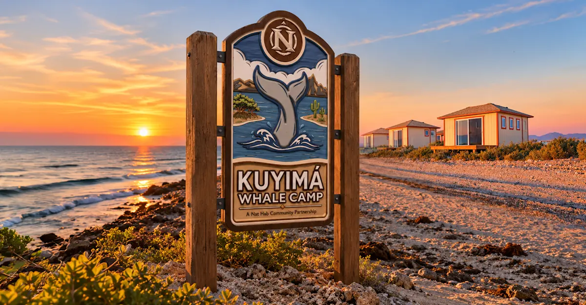 New for 2027—Graphic rendering of the new cabana exterior at Kuyima Whale Camp, Baja Sur, Mexico.