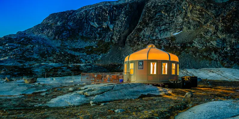 Explorer's Corner tent at Nat Hab's Base Camp Greenland.