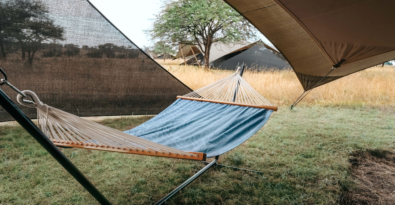 Hammock outside of guest tent