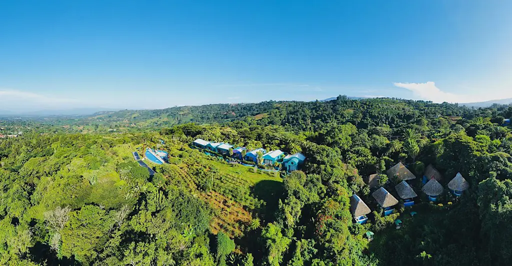 Aerial view of resort