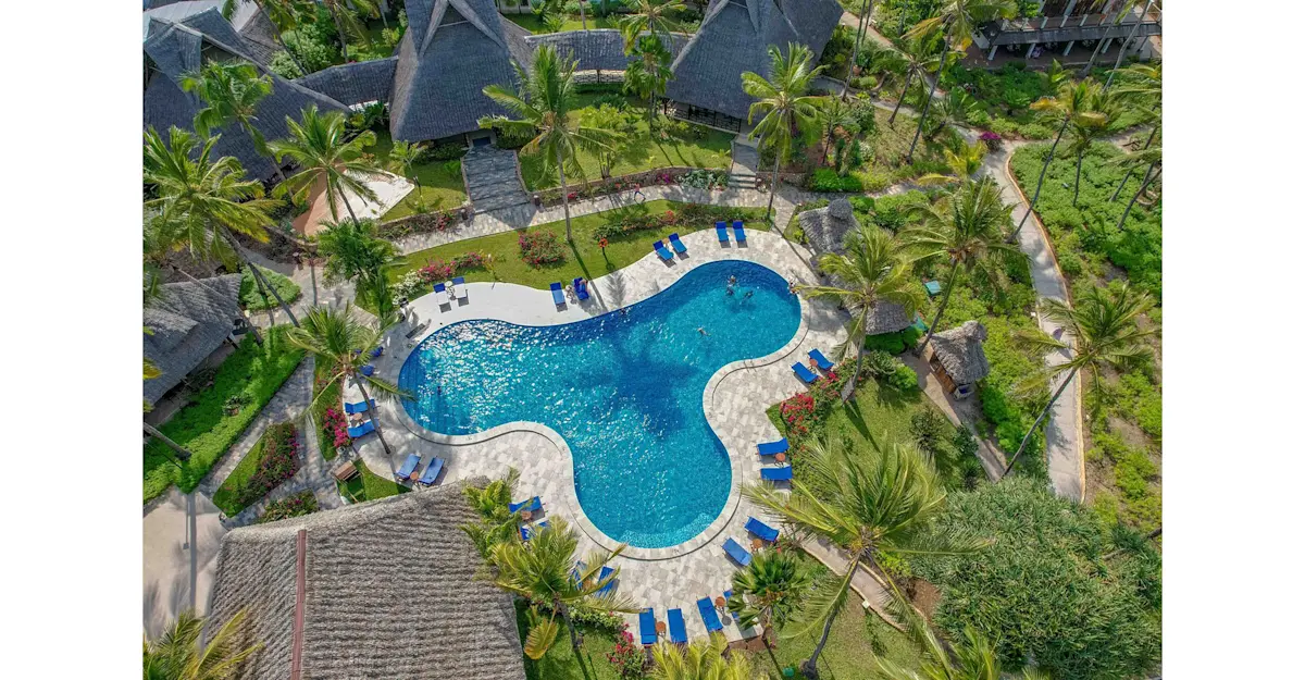 Aerial view of pool