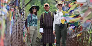Nat Hab guests and guide, Thimphu, Bhutan.