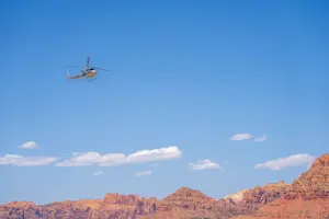 Helicopter tour, Zion National Park, Utah. 