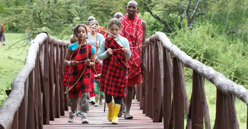 Nat Hab guests learning Maasai culture, Siana Private Conservancy, Kenya.