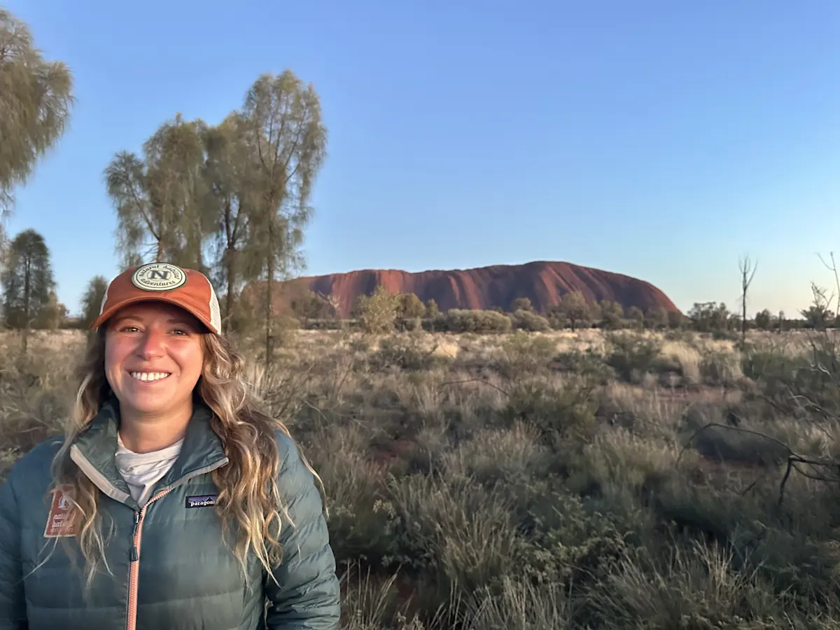 Catching the sunrise in Uluru/Kata-Tjuta National Park, Northern Territory, Australia.