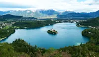 Lake Bled, Julian Alps, Slovenia.