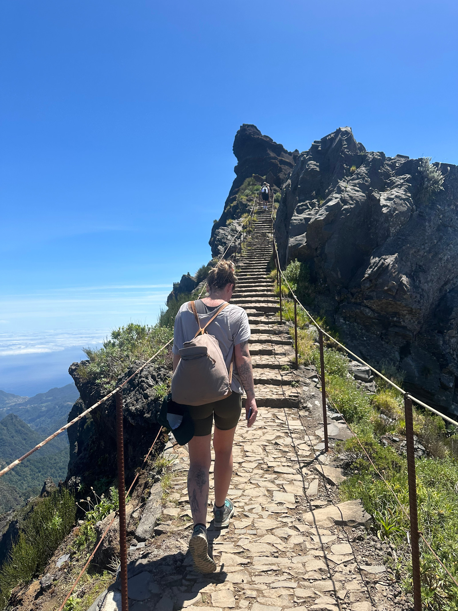 Hiking the Pico Do Arieiro in Madeira, Portugal.