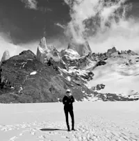 At the base of El Chalten in Argentina.