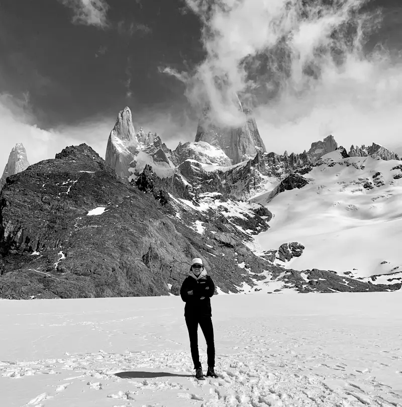 At the base of El Chalten in Argentina.
