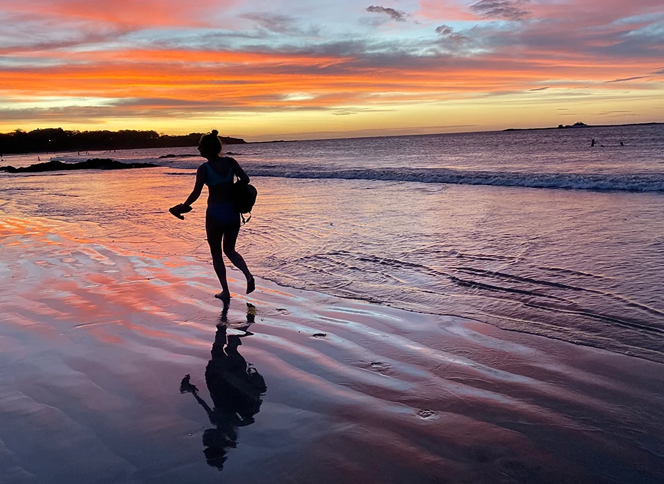 Sunset pic on the beach in Tamarindo, Costa Rica. 