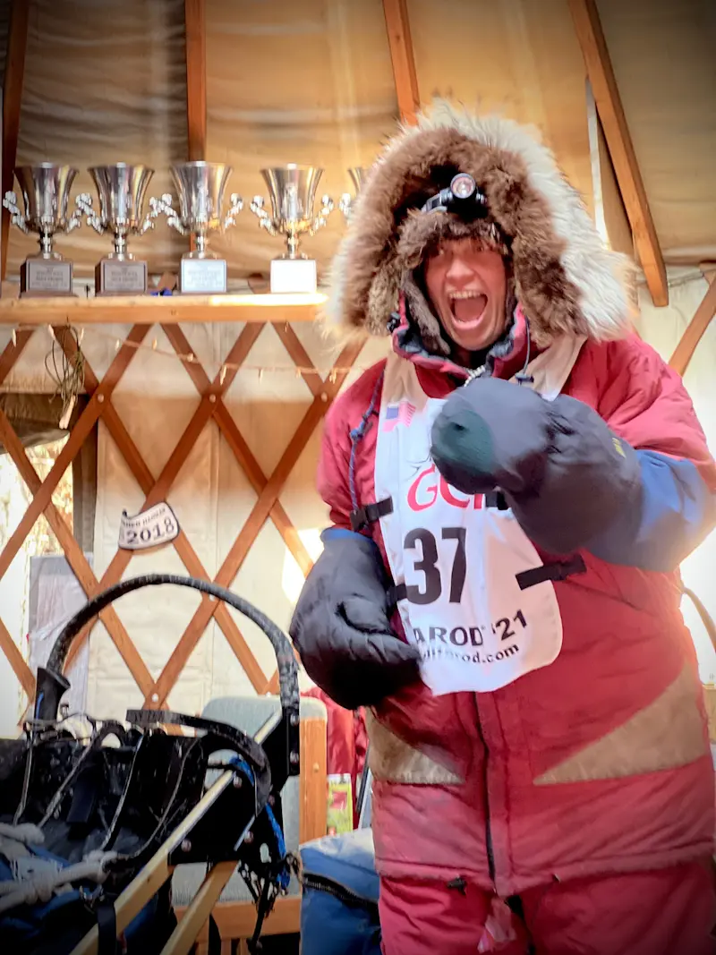 Ran alongside my sled in the Iditarod race in Alaska.