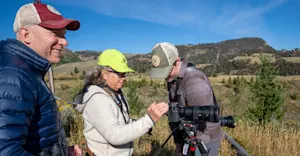 Nat Hab guest and Expedition Leaders, Yellowstone National Park, Wyoming.
