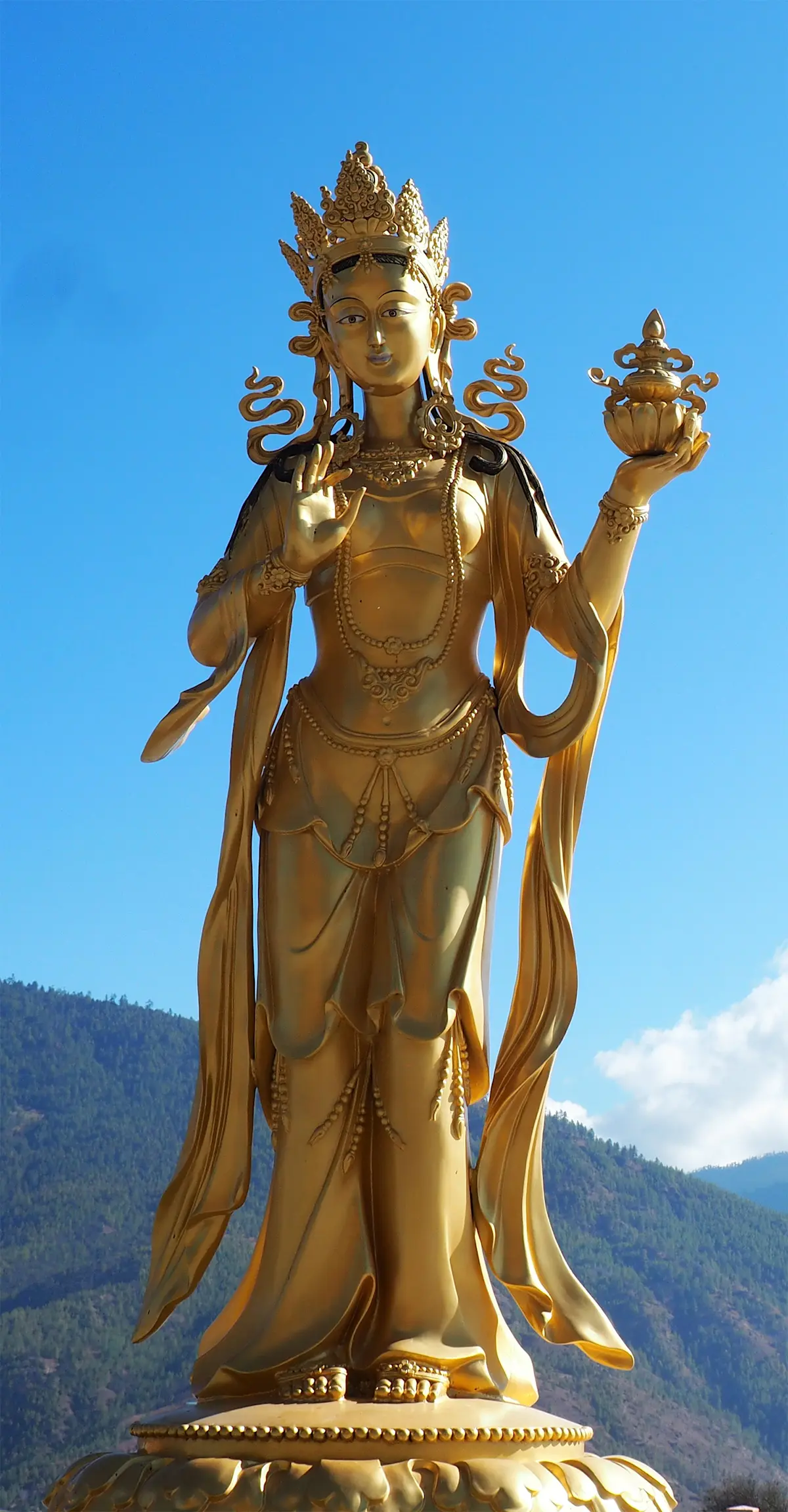 Buddhist goddess, Buddha Dordenma Site, Kuenselphodrang Nature Park, Bhutan.
