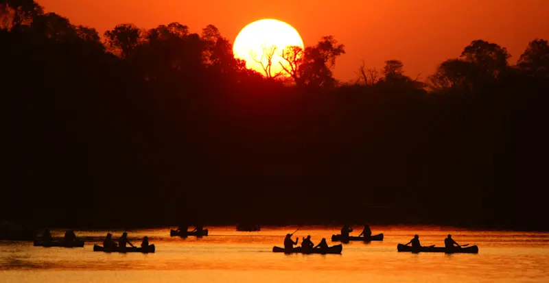 Sunset, Pantanal. Brazil.