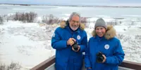 Nat Hab guests aboard the Polar Rover, Churchill, Manitoba.