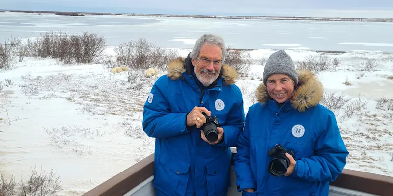 Nat Hab guests aboard the Polar Rover, Churchill, Manitoba.