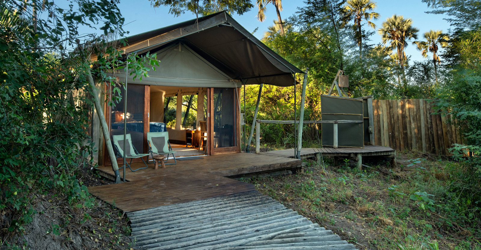 Guest tent at Nat Hab's Pelo Camp