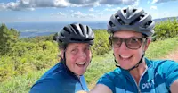 Cycling with my DuVine guide Michelle in Shenandoah Valley, Virginia. 