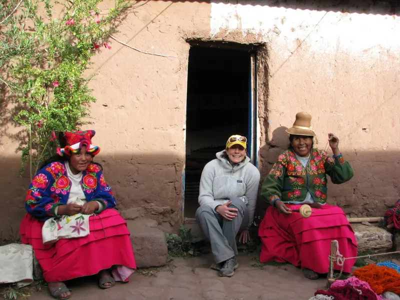 Watching in awe as the women of the highlands skillfully weave their most colorful designs in Peru.