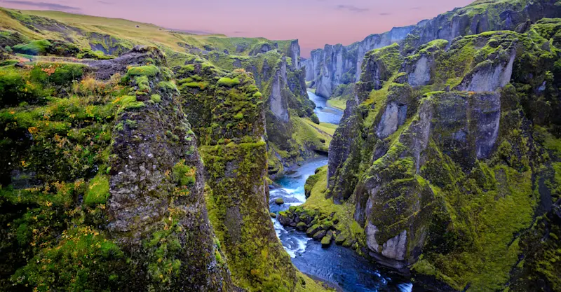 Fjadrargljufur Canyon, Iceland.