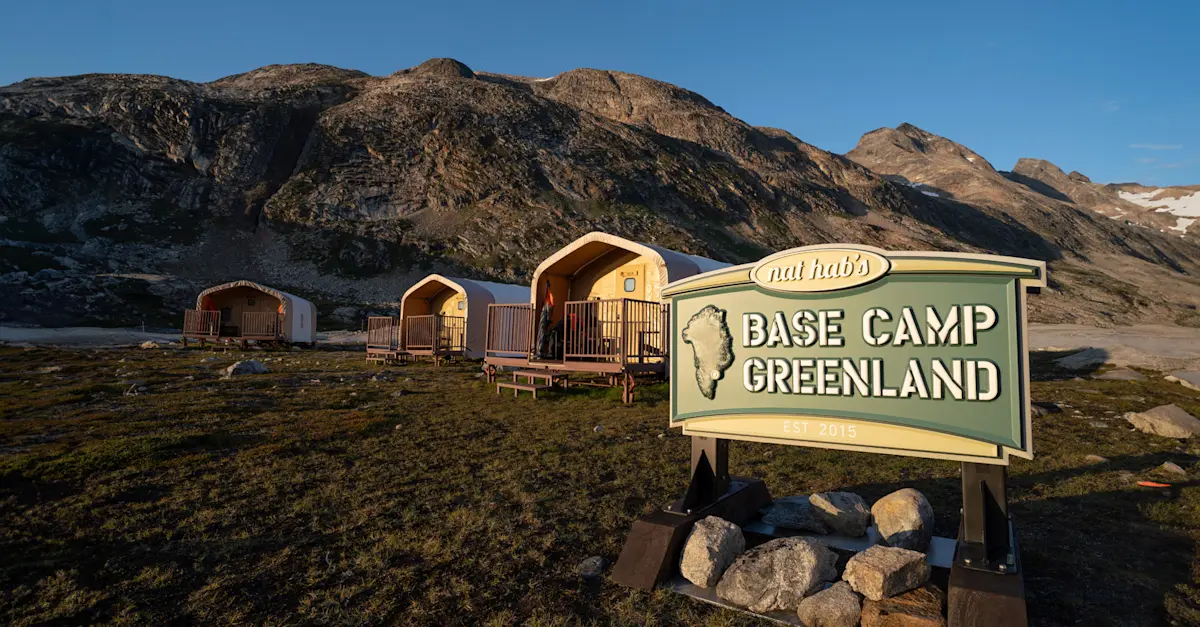 Nat Hab's private Base Camp Greenland, East Greenland.