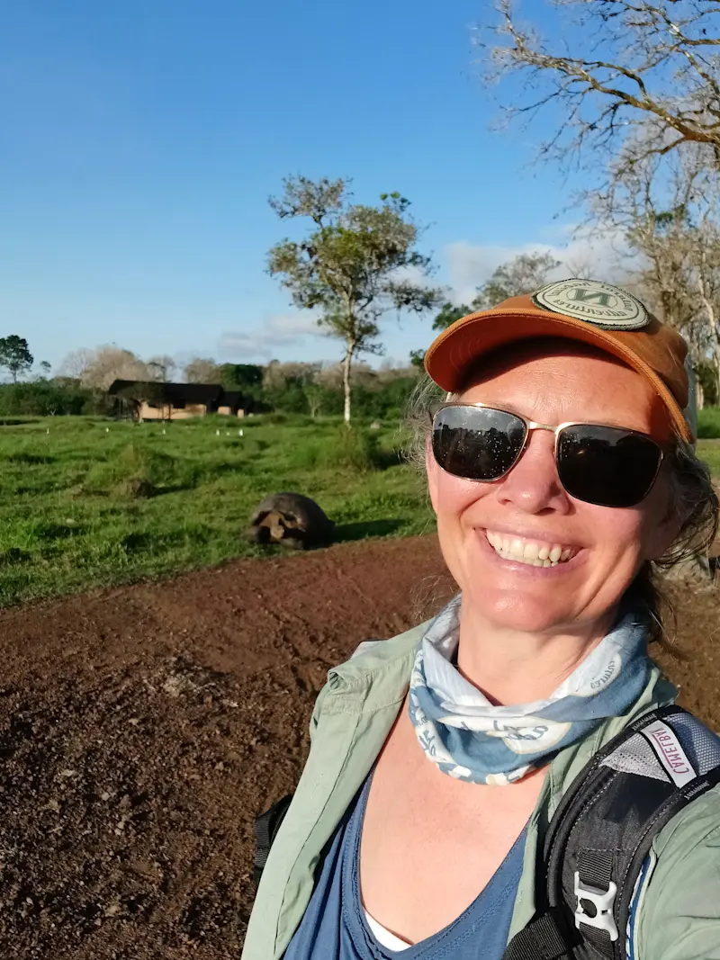 Enjoying Tortoise Camp in the Galapagos. 