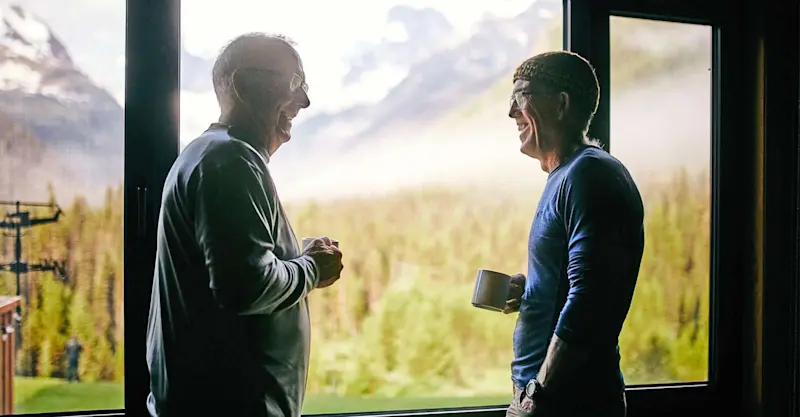 Guests at Bugaboo Lodge, Bugaboo Provincial Park, British Columbia.