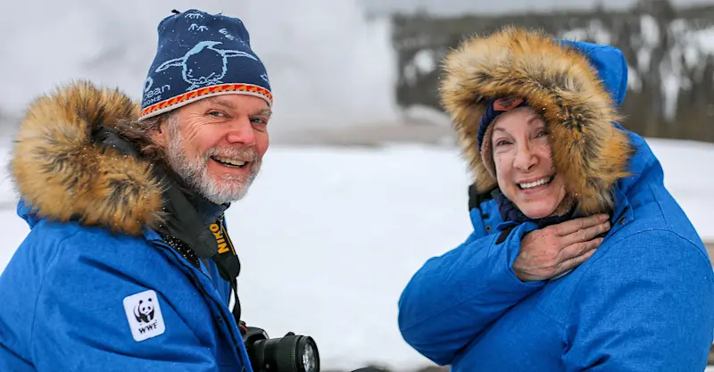 Nat Hab guests, Yellowstone National Park, Wyoming.