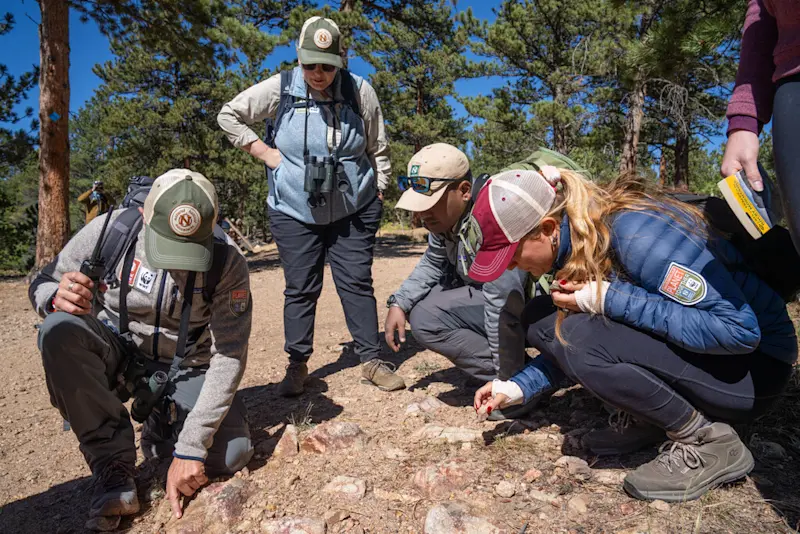 Nat Hab guests and Expedition Leader, Glacier National Park, Montana.
