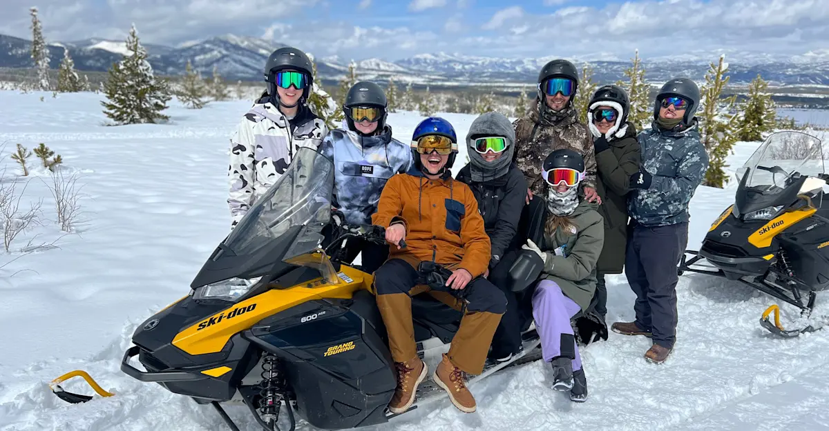 First time on a snowmobile in Colorado. 