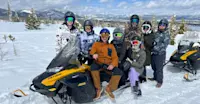 First time on a snowmobile in Colorado. 