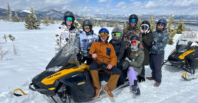 First time on a snowmobile in Colorado. 