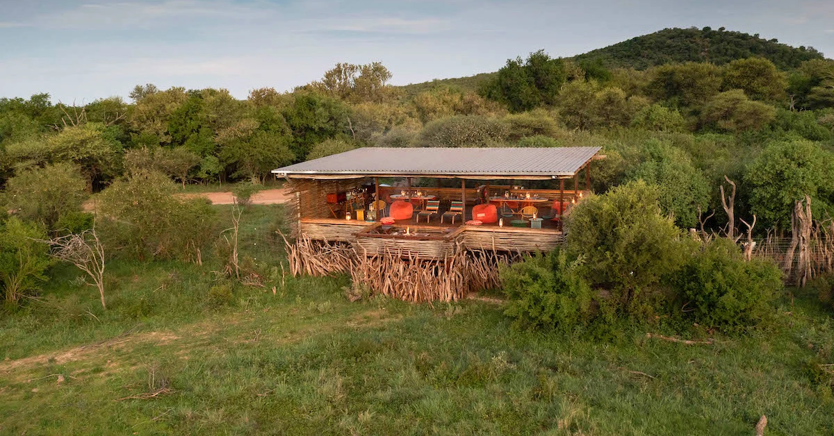 Exterior view of the dining and lounge deck