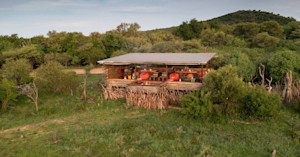 Exterior view of the dining and lounge deck