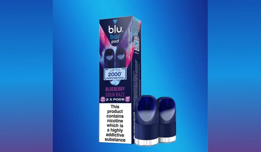 Blu bar pods Blueberry Sour Razz | Image in article