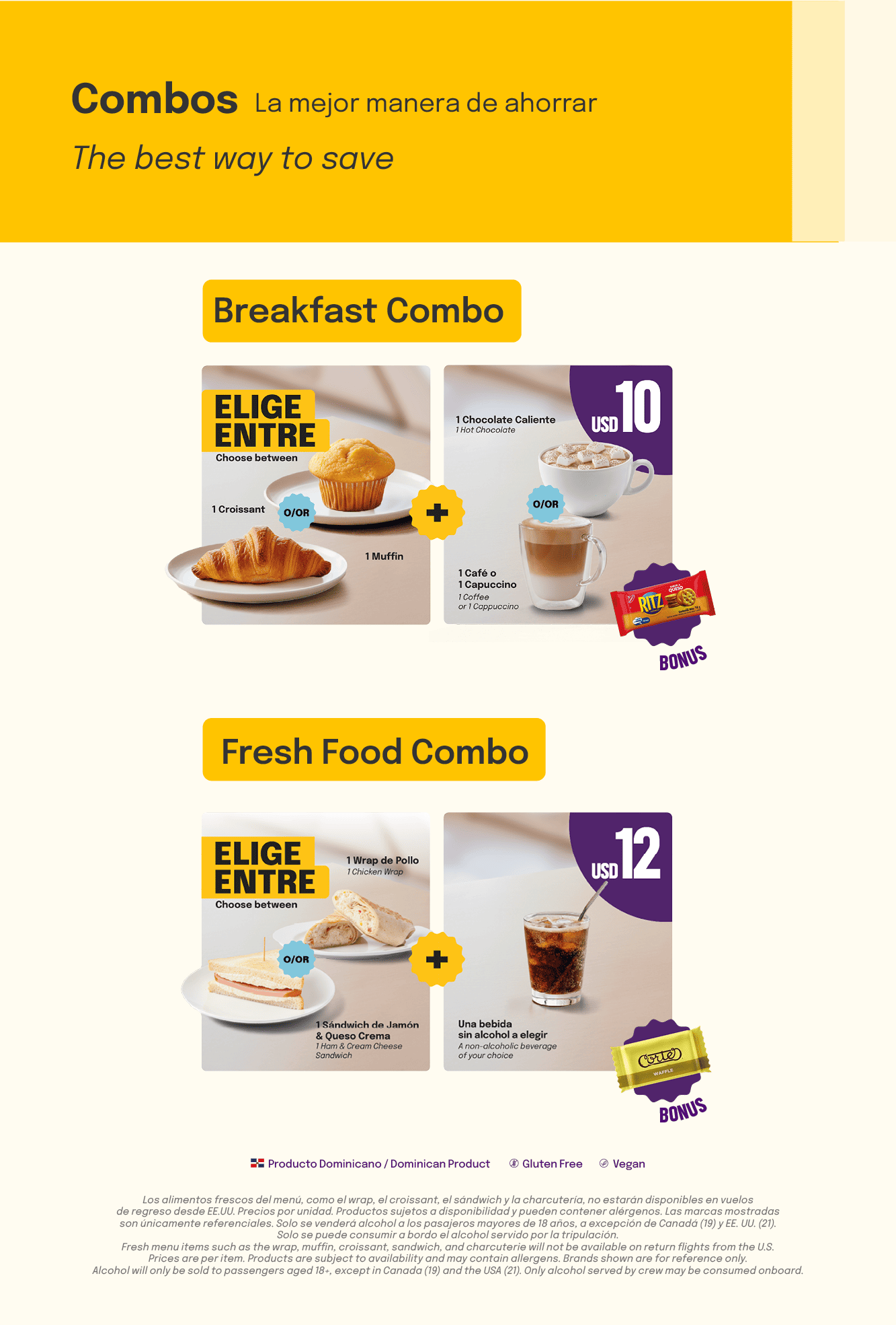 Menú Combos Parte 1