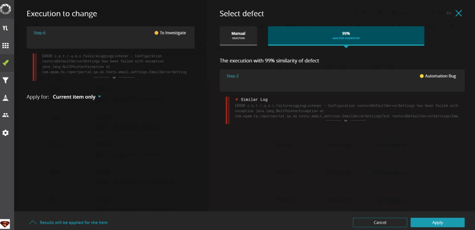 ML suggestions on "Make Decision" modal