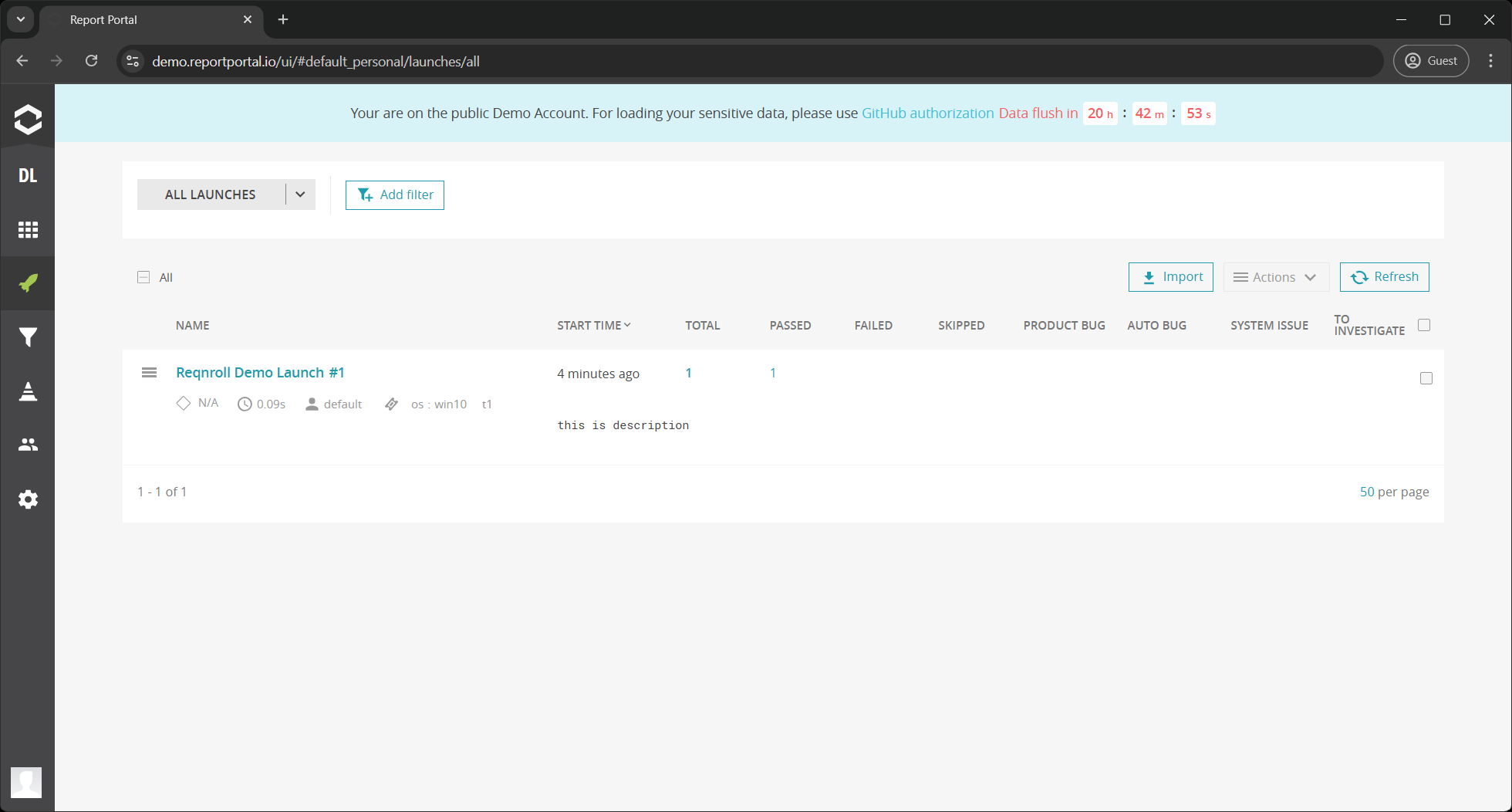 Reqnroll test results in ReportPortal