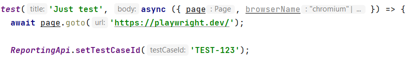 Test item details modal window
