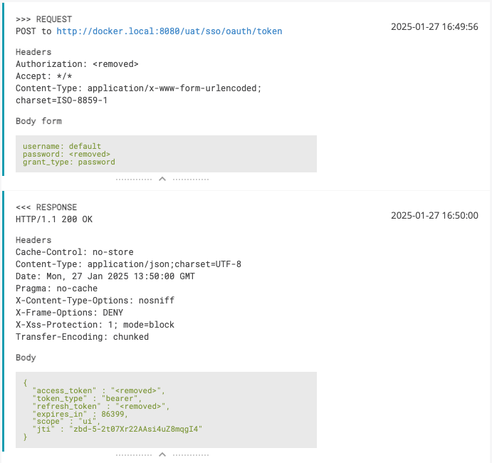 Hidden sensitive information in the response body