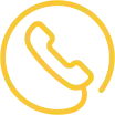 Yellow icon of a phone